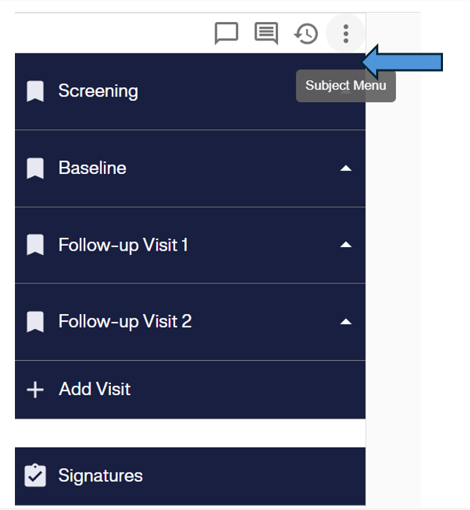 Opening Subject Menu